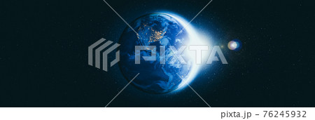 Planet earth globe view from space showing realistic earth surface and world map Planet earth globe view from space showing realistic earth surface and world map 76245932