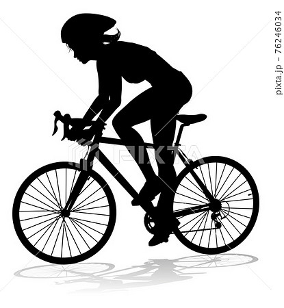 Bike and Bicyclist Silhouette 76246034