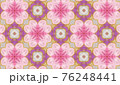 Japanese floral pattern featuring pink sakura flowers called Kikko or Tortoiseshell 76248441