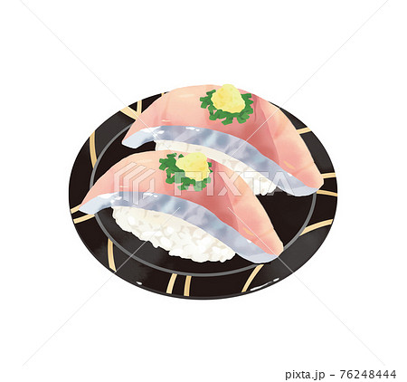 リアルで美味しそうな鯖のお寿司のイラストレーション 76248444