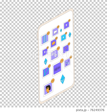 NFT. Non Fungible Token. Vector color illustration. 76249376