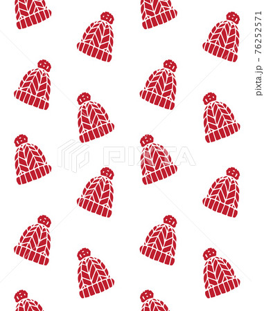 Vector seamless pattern of red winter hat Vector seamless pattern of red winter hat 76252571