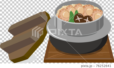 ほたて釜飯　蓋　敷板付き 76252641
