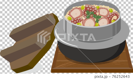 Octopus Kamameshi with lid and floor plate Octopus Kamameshi with lid and floor plate 76252643