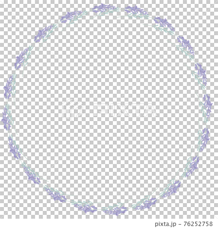 ラベンダーを丸く配置した背景イラスト ラベンダーを丸く配置した背景イラスト 76252758