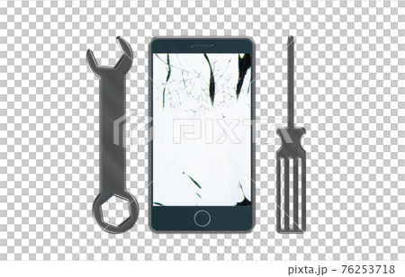 Image of repairing cracks on the smartphone LCD screen Image of repairing cracks on the smartphone LCD screen 76253718