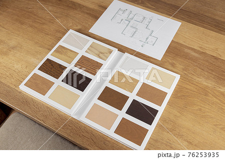 床材のサンプルと平面図 床材のサンプルと平面図 76253935
