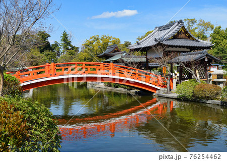 京都　神泉苑 の法成橋 76254462