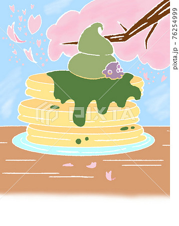 桜を見ながらお茶の時間 76254999