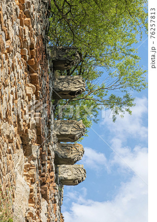 Lion heads, Pajstun castle ruins, Slovakia 76257813