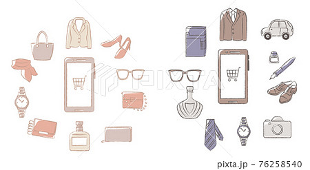 Men's and Woman's lifestyle online shopping set 76258540