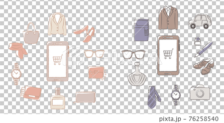 Men's and Woman's lifestyle online shopping set 76258540