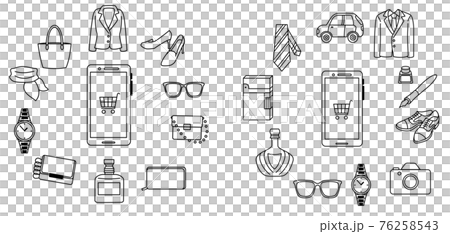 Men's and Woman's lifestyle online shopping set 76258543