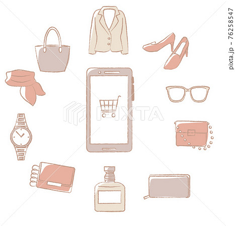 Women's lifestyle online shopping set 76258547