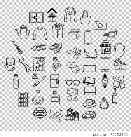 Simple icons for various lifestyles 76258563