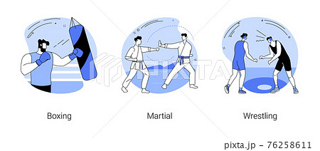 Combat sport abstract concept vector illustrations. 76258611