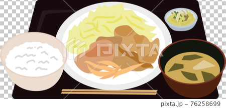 生姜焼き定食 イラスト 生姜焼き定食 イラスト 76258699