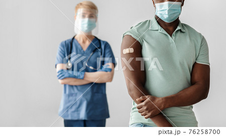 Vaccination campaign, ad, new normal and health care during covid-19 Vaccination campaign, ad, new normal and health care during covid-19 76258700