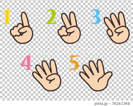 指でカウント　数字　アイコン 76261368