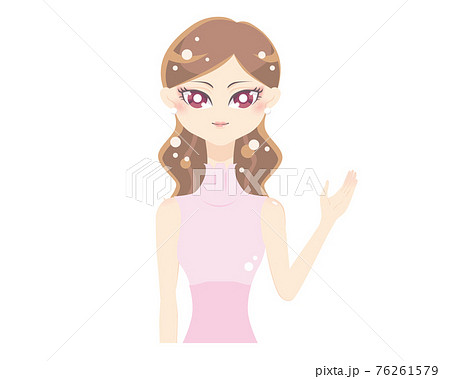 美容：案内をする女性のイラスト 76261579