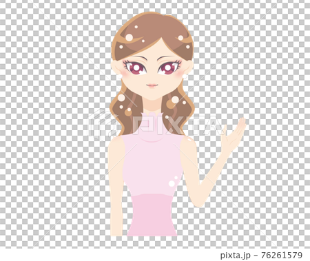 美容：案内をする女性のイラスト 76261579