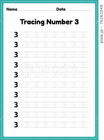 Tracing number 3 worksheet for kindergarten and preschool kids for educational handwriting practice in a printable page. Tracing number 3 worksheet for kindergarten and preschool kids for educational handwriting practice in a printable page. 76262049