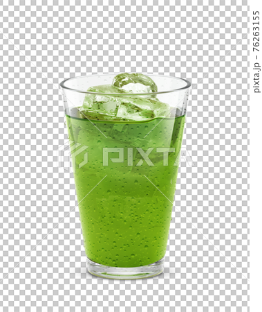 玻璃 Aojiru Matcha 喝冰 真實汗水的插圖 76263155