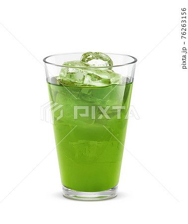 グラス 青汁 抹茶 飲み物 氷 イラスト リアル グラス 青汁 抹茶 飲み物 氷 イラスト リアル 76263156