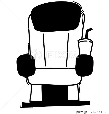 Cinema seat doodle vector icon. Drawing sketch illustration hand drawn line eps10 76264129