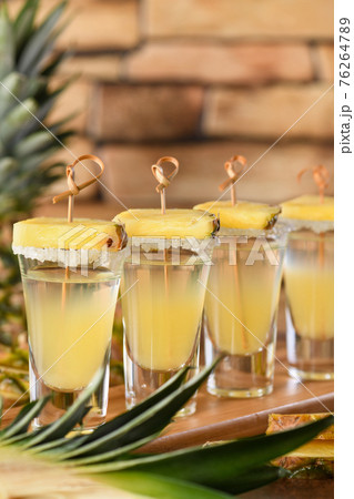 Tropical tequila shots 76264789