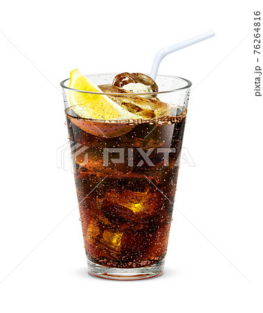 グラス コーラ 氷 レモン 飲み物 イラスト リアル ストロー グラス コーラ 氷 レモン 飲み物 イラスト リアル ストロー 76264816
