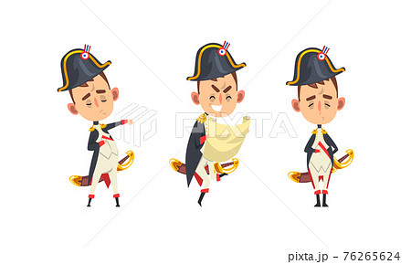 Funny French Emperor Set, Historical Character in with Different Emotions Cartoon Vector Illustratio Funny French Emperor Set, Historical Character in with Different Emotions Cartoon Vector Illustratio 76265624
