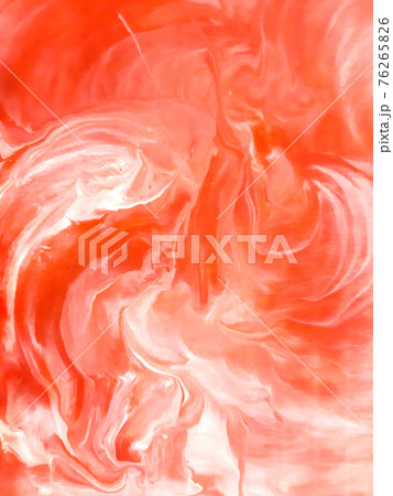 Acrylic pouring painting. Vintage abstract pattern with pink fluid art background. Red wallpaper. Modern contemporary art. Poster design. 76265826