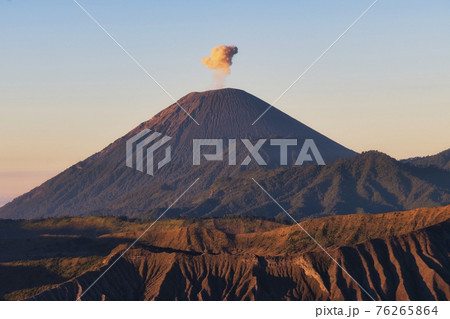 Beautiful view of Mount Bromo and mist in morning at Bromo Tengger Semeru National Park, East Java, Indonesia 76265864