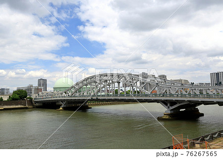 東京 隅田川にかかる白鬚橋 東京 隅田川にかかる白鬚橋 76267565