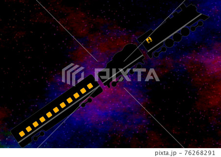 銀河鉄道の旅のイラスト素材