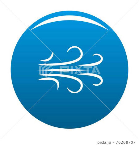 Wind icon blue vector Wind icon blue vector 76268707