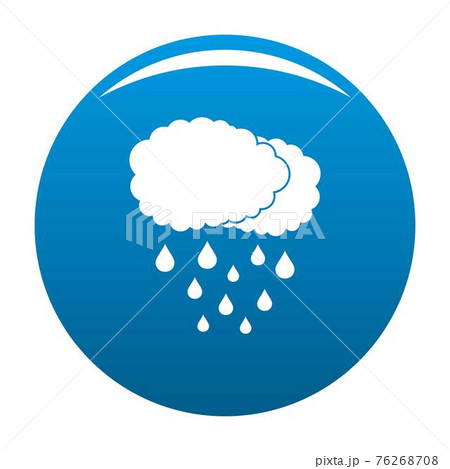 Cloud rain icon blue vector 76268708