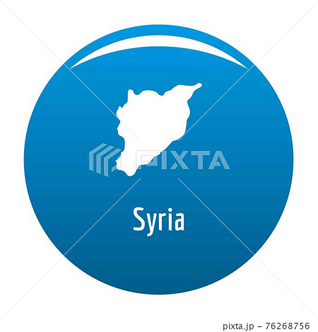 Syria map in black vector simple 76268756