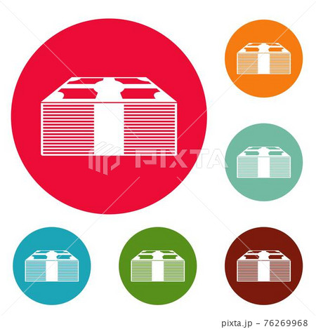 Investment money icons circle set vector 76269968