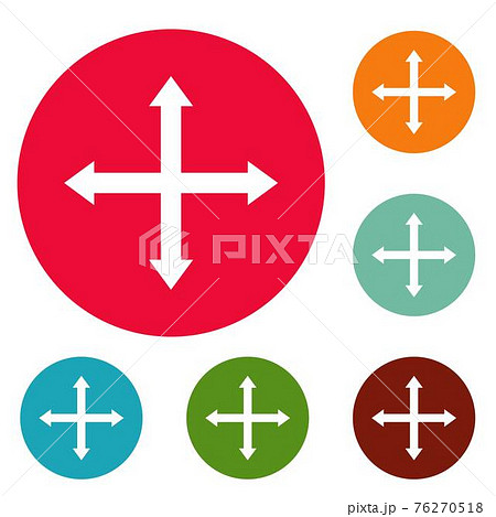 Cursor displacement web icons circle set vector Cursor displacement web icons circle set vector 76270518