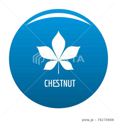 Chestnut leaf icon blue vector 76270666