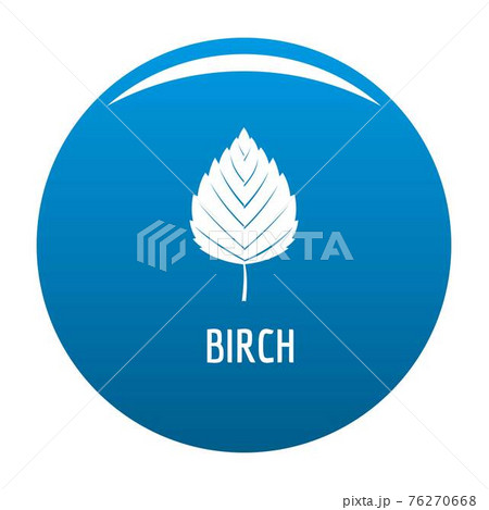 Birch leaf icon blue vector Birch leaf icon blue vector 76270668