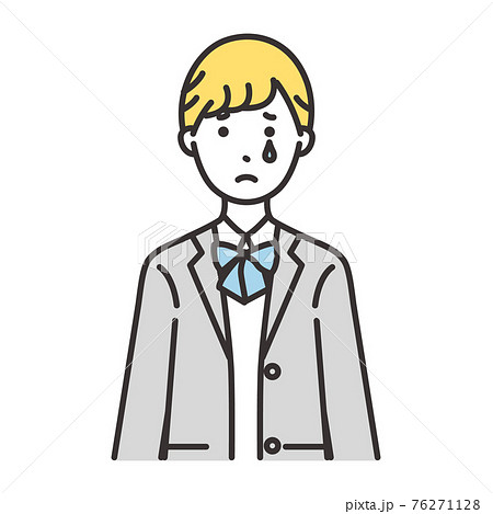 学生　女の子　表情　泣く 76271128