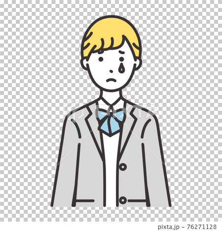 学生　女の子　表情　泣く 76271128
