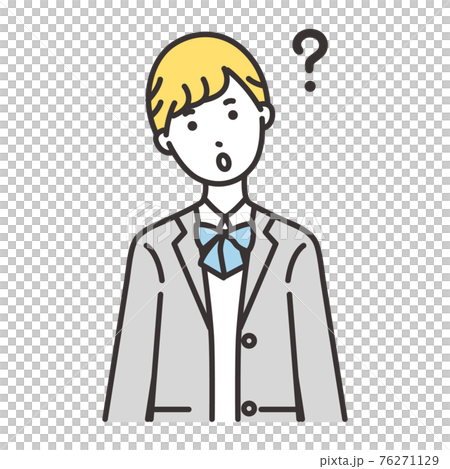 学生　女の子　表情　はてな 76271129