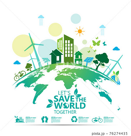 Ecology and environment conservation creative idea concept design 76274435