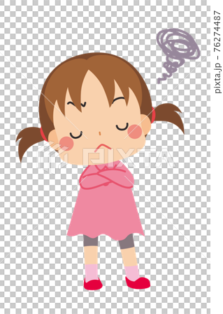 腕組みをして考え込んでいる可愛い小さな女の子のイラスト 腕組みをして考え込んでいる可愛い小さな女の子のイラスト 76274487
