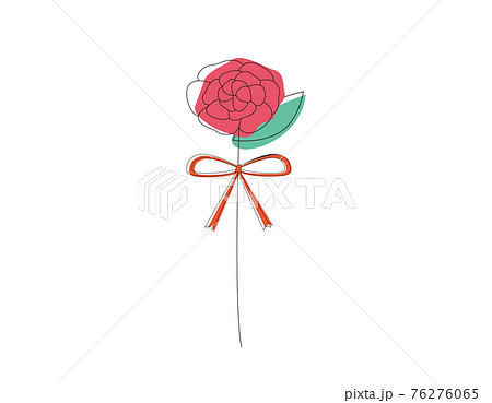 シンプルな花のベクターイラストのイラスト素材