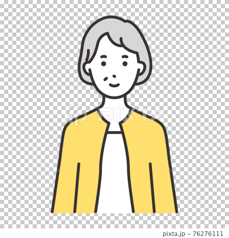 Middle-aged female facial expression smiles Middle-aged female facial expression smiles 76276111